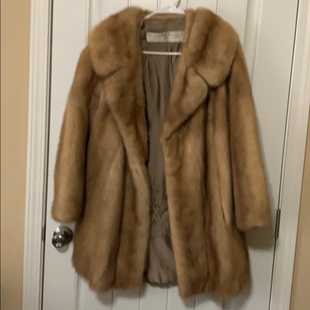 Emba Pastel Vintage natural brown mink coat